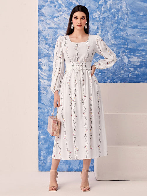 WesternStitch  white printed tranding maxi dress WesternStitch