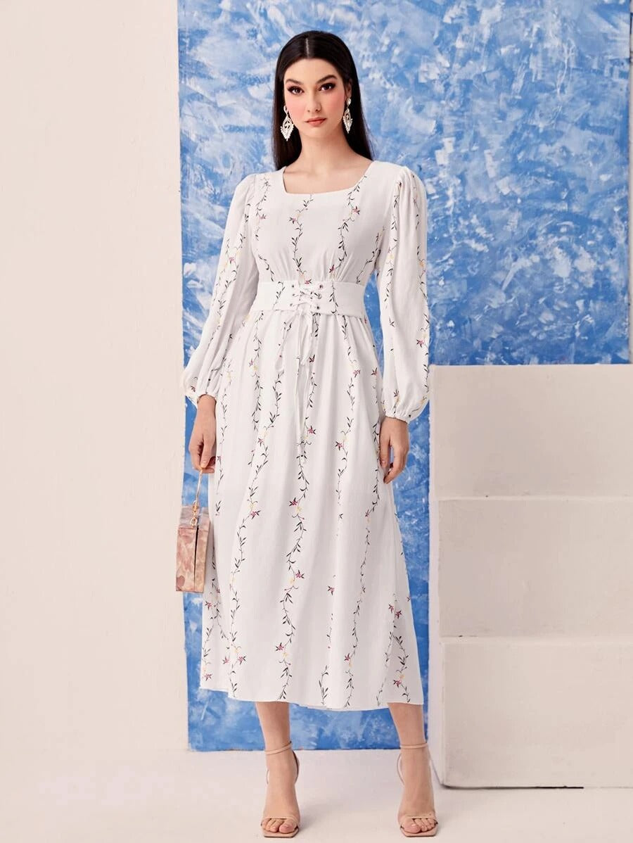 WesternStitch  white printed tranding maxi dress WesternStitch