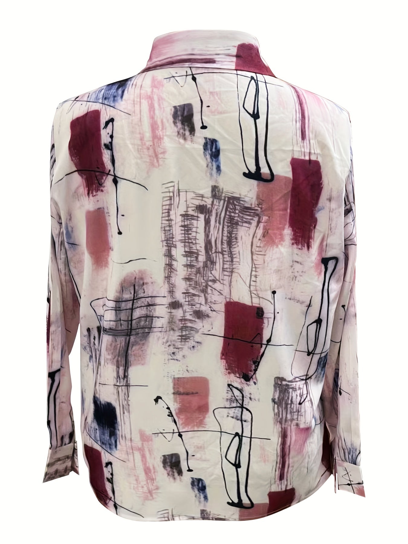 WesternStitch Elegant Abstract Print Satin Shirt WesternStitch