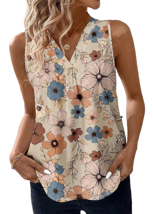 Printed Rayon Sleeveless Top for Women WesternStitch