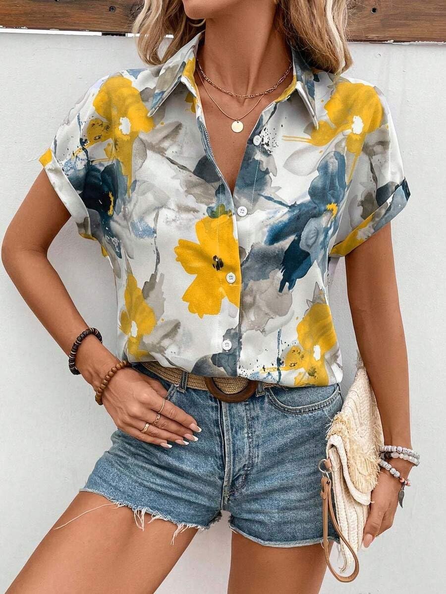 WesternStitch Shirt for Women Stylish Western Korean Design Short Sleeves WesternStitch