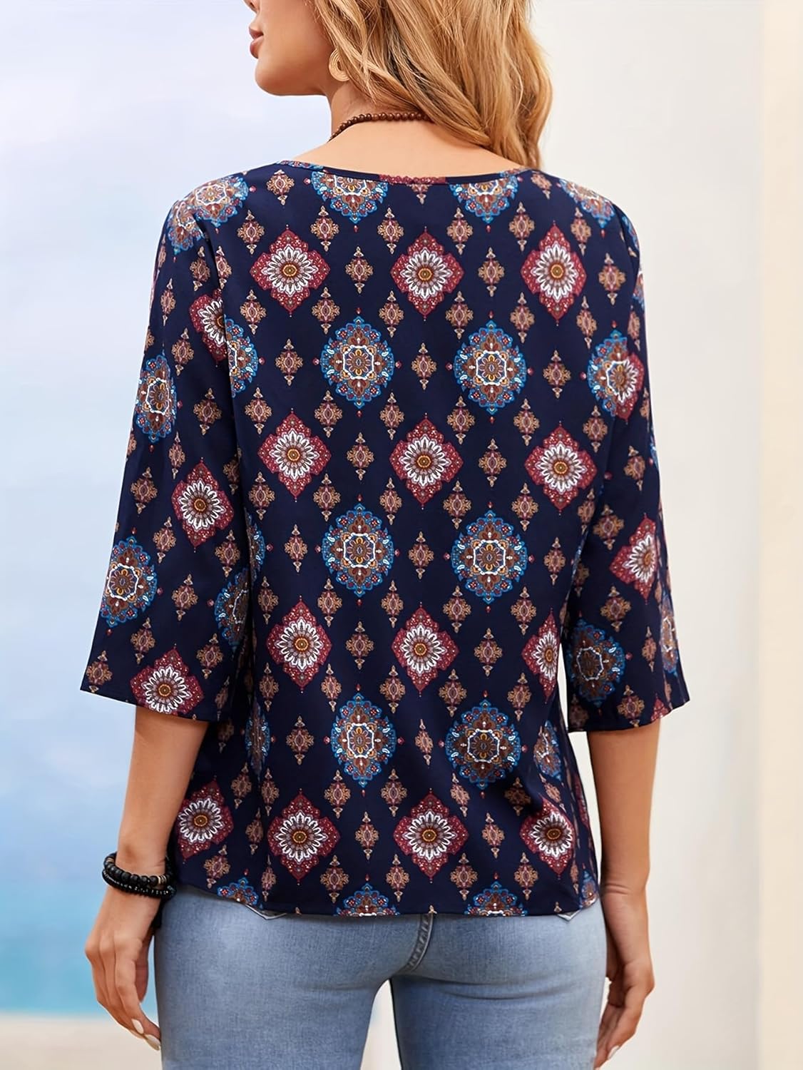 Women's Printed Rayon Shirt Top for Women WesternStitch