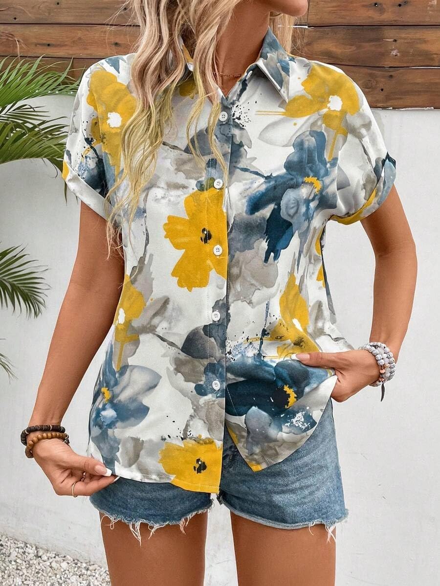 WesternStitch Shirt for Women Stylish Western Korean Design Short Sleeves WesternStitch